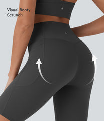 Halara UltraSculpt™ High Waisted Tummy Control Pocket Shaping Training Biker Shorts 9''