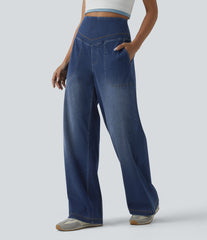 Halara Flex™ High Waisted Tummy Control Casual Baggy Jeans with Pockets