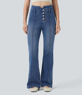 Halara Flex™ Mid Rise Tummy Control Casual Flare Jeans with Pockets