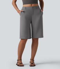 Halara Flex™ Mid Rise Pedal Pushers Work Straight Leg Pants with Pockets