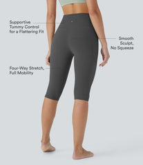 Halara UltraSculpt™ High Waisted Tummy Control Pedal Pusher Yoga Leggings with Pockets