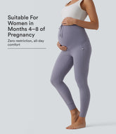 Halara UltraSculpt™ Ultra High-Waist Drawstring Plain 7/8 Yoga Maternity Leggings with Pockets