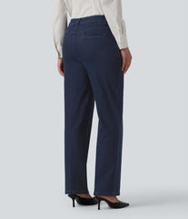 Halara Flex™ High Waisted Straight Leg Work Jeans with Pockets