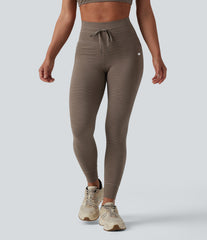 Halara UltraSculpt™ Zebra Print High Waisted Drawstring Yoga Leggings with Pockets