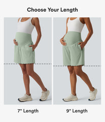 Softlyzero™ Airy Super High Waisted 2-in-1 InstantCool Yoga Maternity Shorts 7'' with Pockets