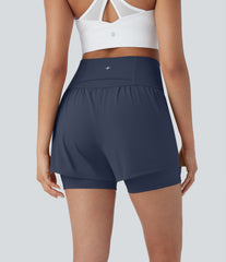 SoftlyZero™ Airy Super High Waisted 2-in-1 InstantCool Yoga Shorts 5'' with Pockets