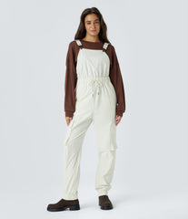 Water Repellent Wear-Resistant Drawstring Pockets Hiking Cargo Jogger Overalls