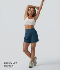 Softlyzero™ Airy High Waisted Tummy Control 2-in-1 InstantCool Yoga Shorts 5'' with Pockets
