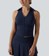 Softlyzero™ Airy Racerback Ruched InstantCool Tennis Sports Top-UPF50+