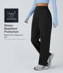 Water Repellent Wear-Resistant High Waisted Pockets Camping Cargo Pants
