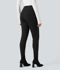 Halara Flex™ High-waisted Skinny Herringbone Work Pants with Pockets