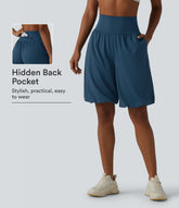 SoftlyZero™ Airy Super High Waisted InstantCool Yoga Balloon Shorts with Pockets