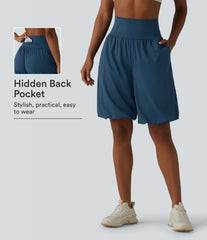 SoftlyZero™ Airy Super High Waisted InstantCool Yoga Balloon Shorts with Pockets