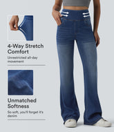 Halara Flex™ High Waisted Tummy Control Casual Flare Jeans with Pockets