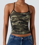 Racerback Camo Casual Tank Top