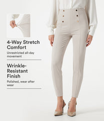 Halara Flex™ High Waisted Herringbone Work Pants with Pockets