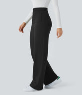 SoftlyZero™ Plush Thermal High Waisted Pockets Straight Leg Casual Pants