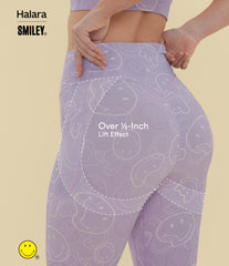 Halara X Smiley® Halara UltraSculpt™ High Waisted Scrunch Butt Lifting Tummy Control Bootcut Training Leggings with Pockets
