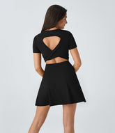 Cut Out Flare Mini Dance Active Dress A-D Cups