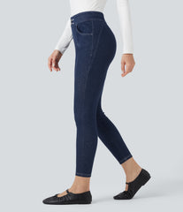 Halara Flex™ Mid Rise Denim Casual 7/8 Leggings with Pockets