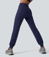 SoftlyZero™ High Waisted Crossover Dance Joggers with Pockets-UPF50+