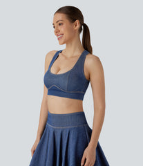 Halara Flex™ InstantCool Washed Denim Tennis Tank Top