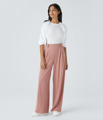 Halara Flex™ High Waisted Pocket Wide Leg Waffle Work Pants