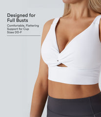 SoftlyZero™ Airy Low Support Cut Out InstantCool Yoga Sports Bra DD-F Cups-UPF50+