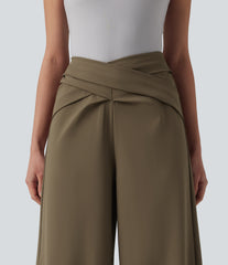 Halara Flex™ DayStretch Crossover High Waisted Work Straight Leg Pants with Pockets