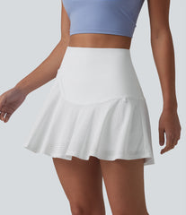 SoftlyZero™ Airy High Waisted Eyelet 2-in-1 InstantCool Mini Tennis Skirt with Pockets-UPF50+