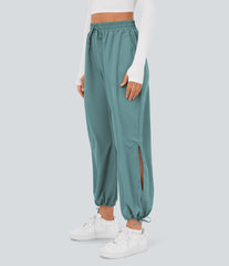 Breezeful™ High Waisted Drawstring Pocket Hem Quick Dry Casual Joggers