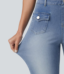 Halara Flex™ Mid Rise Casual Flare Jeans with Pockets