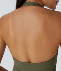 SoftlyZero™ Plush Halter 2-in-1 Pocket Mini Slip Active Dress