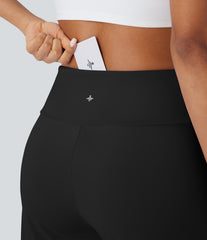 Crossover High Waisted Pockets InstantCool Yoga Capri Pants-UPF50+