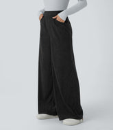 Halara Flex™ High Waisted Pockets Wide Leg Baggy Corduroy Work Pants