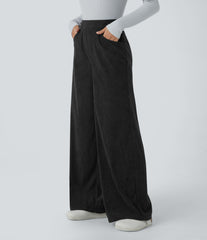 Halara Flex™ High Waisted Pockets Wide Leg Baggy Corduroy Work Pants