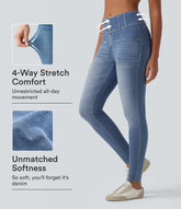 Halara Flex™ Mid Rise Zipper Tummy Control Casual Skinny Jeans with Pockets