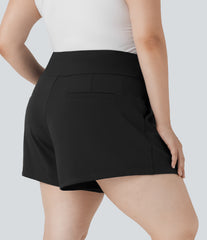 Plus Size DayStretch High Waisted Work Shorts with Pockets