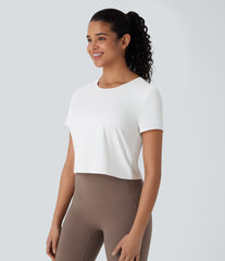 Cut Out Cropped Hiking Sports Top-UPF40+