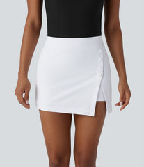 High Waisted Decorative 2-in-1 Pocket Quick Dry Mini Golf Skirt-Golf Tee Pocket-UPF40+