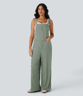 Pockets Casual Overalls