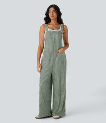 Pockets Casual Overalls