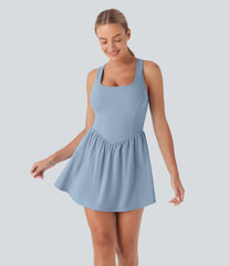 Breezeful™ Corset 2-in-1 Pocket Mini Quick Dry Flowy Pickleball Active Dress DD-F Cups