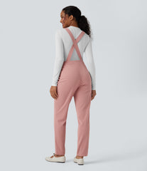 Waffle Casual Overalls with Pockets
