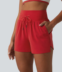 Halara UltraSculpt™ High Waisted Drawstring Yoga Shorts 3.5'' with Pockets