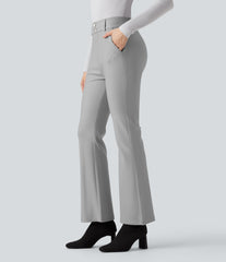 High Waisted Work Bootcut Pants with Pockets