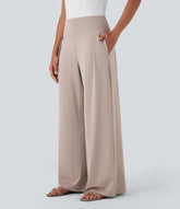 High Waisted Wide Leg Baggy Casual Pants with Pockets