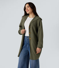Lapel Long Sleeve Casual Cardigan with Pockets