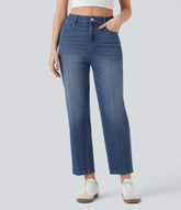 Halara Flex™ High Waisted 7/8 Straight Leg Casual Jeans with Pockets