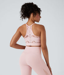 Seamless Flow Low Support Cut Out Yoga Sports Bra